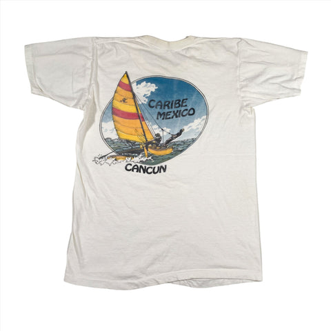 Vintage 70's Cancun Caribe Mexico Sailing Hobie T-Shirt