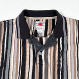 Vintage 90’s Cotton Traders Striped Textured Polo Shirt