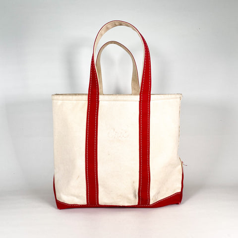 Vintage 's LL Bean Red Straps Boat and Tote Bag – CobbleStore