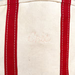 Vintage 90's LL Bean Red Straps Boat and Tote Bag
