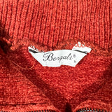 Vintage 90’s Bergati Red Abstract Textured Quarter Zip Sweater