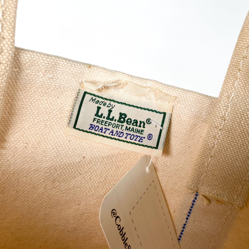 Vintage 90's LL Bean Boat and Tote Handprint Bag – CobbleStore Vintage