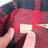 Vintage 60's Woolrich Red Green Plaid Wool Shirt Jacket