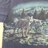 Vintage 90’s Earth’s Treasure Wolf Wrap Print T-Shirt