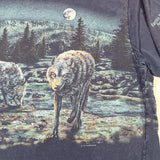 Vintage 90’s Earth’s Treasure Wolf Wrap Print T-Shirt