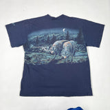 Vintage 90’s Earth’s Treasure Wolf Wrap Print T-Shirt