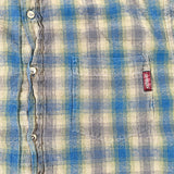 Vintage 90’s Unionbay Blue Plaid Textured Button Up Shirt