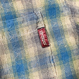 Vintage 90’s Unionbay Blue Plaid Textured Button Up Shirt