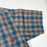 Vintage 90’s Unionbay Blue Plaid Textured Button Up Shirt