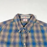 Vintage 90’s Unionbay Blue Plaid Textured Button Up Shirt