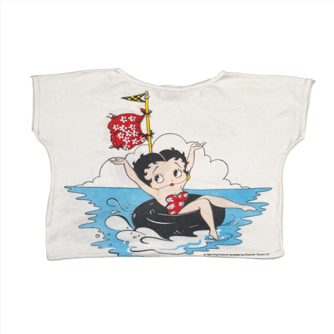 Vintage 1985 Betty Boop Tubing Cropped T-Shirt