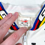 Vintage 90’s GT Bicycles RockShox True Temper Aussie Rainbow Stripe Cycling Jersey
