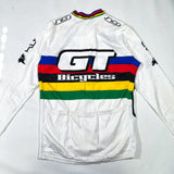 Vintage 90’s GT Bicycles RockShox True Temper Aussie Rainbow Stripe Cycling Jersey