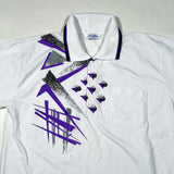 Vintage 80’s Asoka Abstract Geometric Graphic Polo Shirt