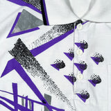 Vintage 80’s Asoka Abstract Geometric Graphic Polo Shirt
