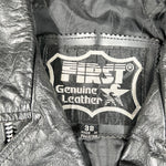 Vintage 80's First Genuine Leather Motorcycle Jacket