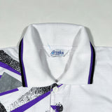 Vintage 80’s Asoka Abstract Geometric Graphic Polo Shirt