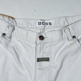 Vintage 90’s Hugo Boss White Denim Logo Shorts
