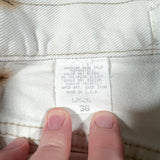 Vintage 90’s Hugo Boss White Denim Logo Shorts