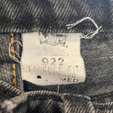 Vintage 1995 Levis 922 Raw Hem Black Jeans