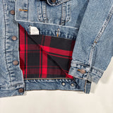 Vintage 1993 Levi’s Plaid Lined Denim Trucker Jacket