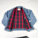 Vintage 1993 Levi’s Plaid Lined Denim Trucker Jacket