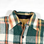 Vintage 80's USN Plaid Lined Button Up Shirt Jacket