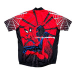 Vintage Y2K Spider-Man Red & Black Cycling Jersey