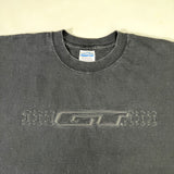 Vintage 90’s GT BMX & Mountain Bike Black Embossed Tread Logo T-Shirt