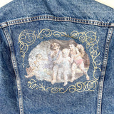 Vintage 80’s Levi’s Blanket Lined Cherub Back Patch Denim Jacket