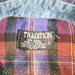 Vintage 80's Tradition Plaid Cotton Flannel Shirt