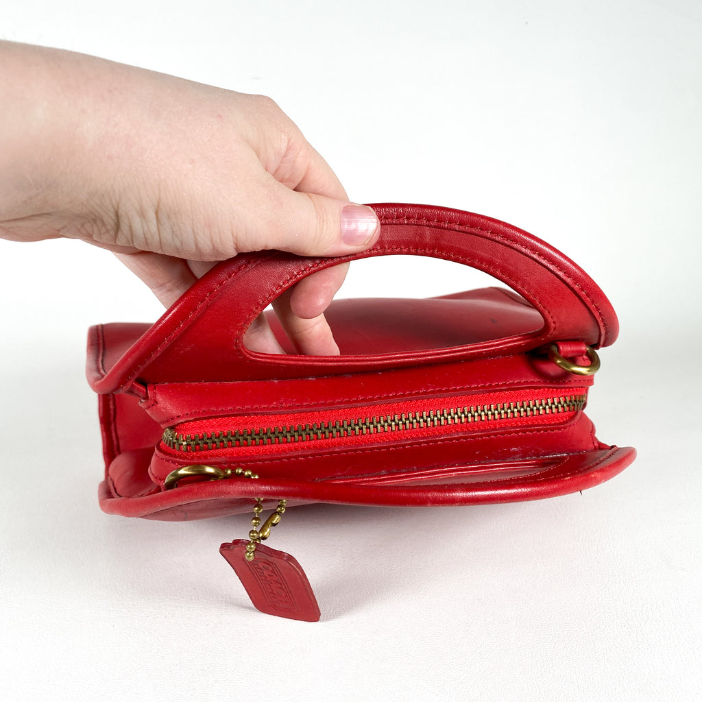 Coach Brown Logo Red Floral Print Prairie Small Crossbody Handbag Purse |  Cross body handbags, Handbag, Purses