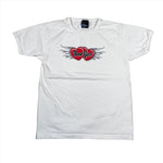 Vintage Y2K Bad Girl Flames Heart Biker T-Shirt