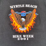 Vintage 2001 Bike Week Flaming Eagle T-Shirt