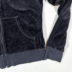Vintage Y2K Juicy Couture Black Velour Zip Up Jacket