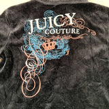 Vintage Y2K Juicy Couture Black Velour Zip Up Jacket