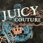 Vintage Y2K Juicy Couture Black Velour Zip Up Jacket