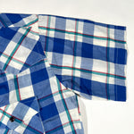 Vintage 80’s Wrangler Cowboy Cut Deadstock Blue Plaid Pearl Snap Shirt
