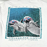 Vintage 1991 Lifeforms Dolphins Ocean Conservation T-Shirt