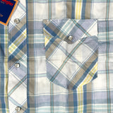 Vintage 80’s Wrangler Cowboy Cut Deadstock Plaid Pearl Snap Shirt