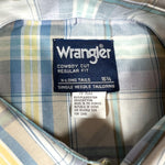 Vintage 80’s Wrangler Cowboy Cut Deadstock Plaid Pearl Snap Shirt