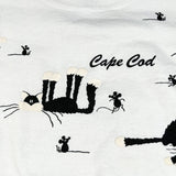 Vintage 1989 Cape Cod Souvenir AOP Cat & Mouse Crewneck Sweatshirt