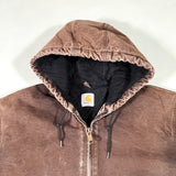 Vintage Y2K Carhartt Active Duck Canvas Hooded Work Jacket