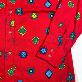 Vintage 80's Wrangler Southwest Cowboy Button Up Shirt