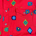 Vintage 80's Wrangler Southwest Cowboy Button Up Shirt