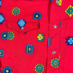 Vintage 80's Wrangler Southwest Cowboy Button Up Shirt