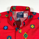 Vintage 80's Wrangler Southwest Cowboy Button Up Shirt