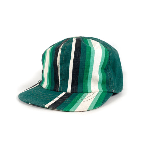 Vintage 50's Green Striped Conductors Hat