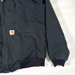 Vintage 2010 Carhartt Black Quilted Active Hooded Work Jacket