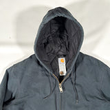 Vintage 2010 Carhartt Black Quilted Active Hooded Work Jacket